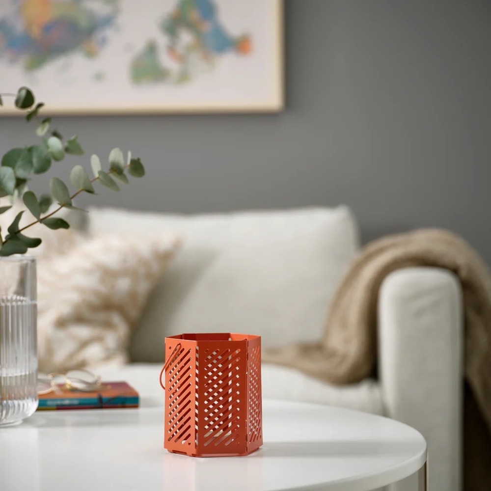 4 Hexagonal Metal Lanterns Set - Picture 6 of 8
